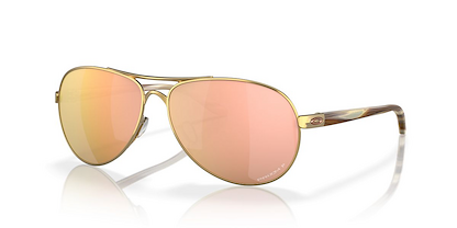 Oakley Women's Feedback Sunglasses Polished Gold/Prizm Rose Gold Polarized (59 mm) - 0OO4079-407937 59