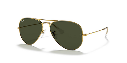 Ray-Ban Unisex Aviator Classic Sunglasses Polished Arista Gold/G-15 Green (58 mm) - 0RB3025-L0205 58