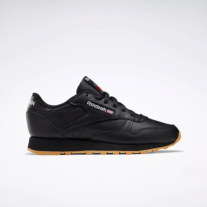 Reebok Women's Classic Leather Shoes Core Black/Pure Grey 5/Reebok Rubber Gum-03 - 100008498