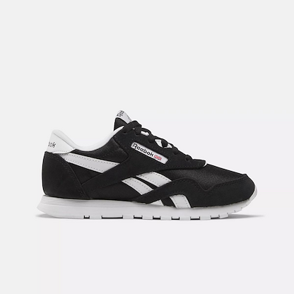 Reebok Unisex Kids' Classic Nylon Sneaker Black/Black/White - 100038891