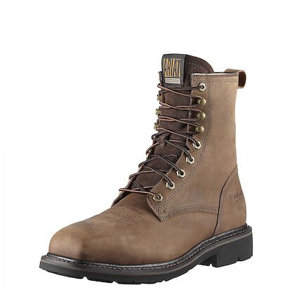 ARIAT WORK Men's 8" Cascade Wide Square Toe Steel Toe Work Boot Alamo Brown - 10011917