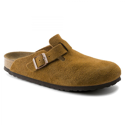 BIRKENSTOCK Unisex Boston Soft Footbed Mink Suede (narrow width) - 1009543