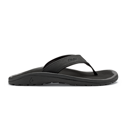 OluKai Men's Ohana Flip Black/Black - 10110-4040