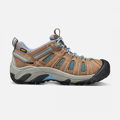 KEEN Women's Voyageur Hiking Shoe Brindle/Alaskan Blue - 1011523
