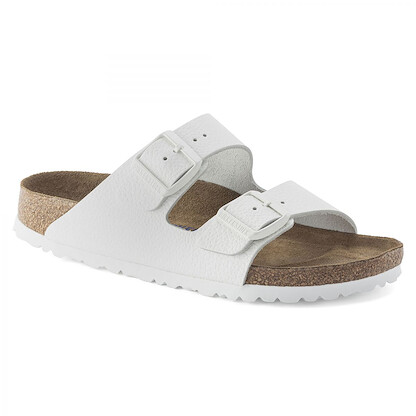 BIRKENSTOCK Women's Arizona Soft Footbed White Leather (narrow width) - 1024952