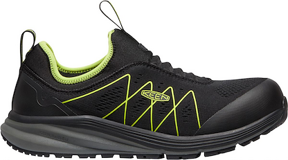 KEEN Utility Men's Vista Energy Shift Low Composite Toe Slip On work Shoe Black/Evening Primrose - 1026362