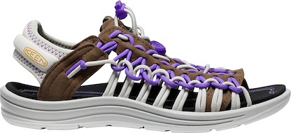 KEEN Women's UNEEK II Open Toe x emmi Sandal Dark Earth/Tillandsia Purple - 1028578
