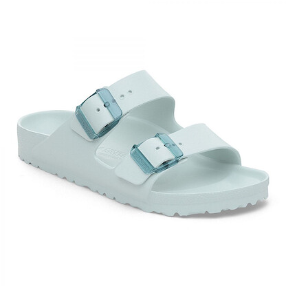 Birkenstock Women's Arizona Essentials Stealth Buckle EVA Sandal Surf Green (narrow width) - 1029744