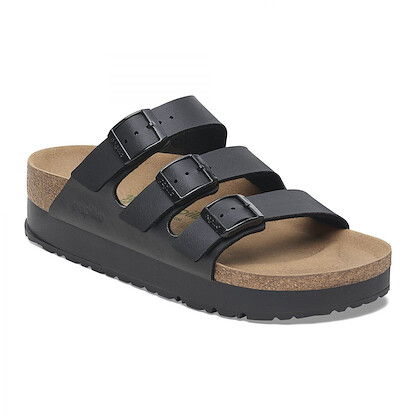 Papillio by BIRKENSTOCK Women's Florida III Platform Flex Sandal Black Birko-Flor (narrow width) - 1029737