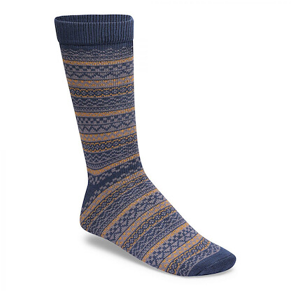 BIRKENSTOCK Cotton Pattern Socks Navy/Faded Purple/Ochre - 1030340