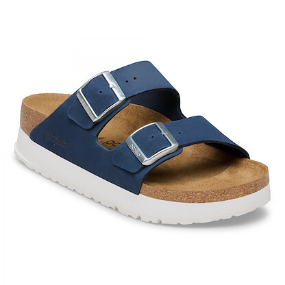 Papillio by BIRKENSTOCK Women's Arizona Flex Platform New Navy Nubuck (narrow width) - 1031404