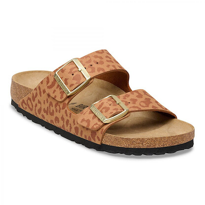 BIRKENSTOCK Women's Arizona Sandal Leo Pecan Synthetic (narrow width) - 1031926