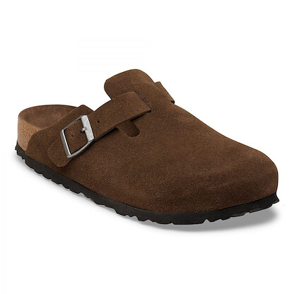 Birkenstock Men's Boston Soft Footbed Carafe Brown Suede (regular width) - 1031641