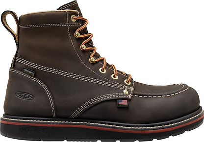 KEEN Utility Men's 6" Liberty Carbon Composite Toe Waterproof Work Boots Coffee Bean/Black - 1032238