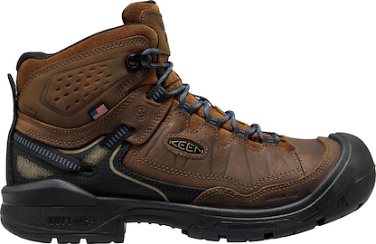 KEEN Utility Men's Targhee IV LTR Carbon Composite Toe Waterproof Work Boots Bison/Black - 1032279