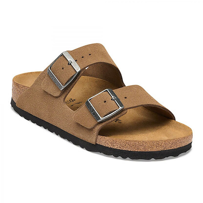 BIRKENSTOCK Men's Arizona Sandal Dark Tea Suede (regular width) - 1032678