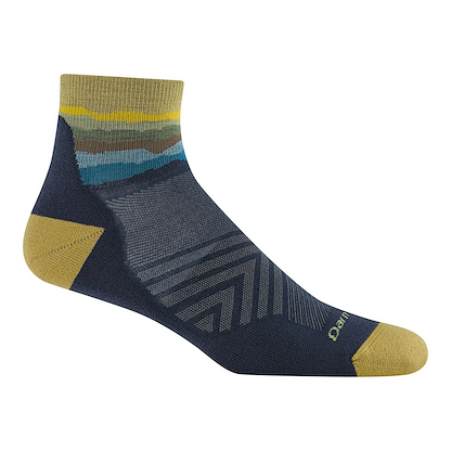 Darn Tough Men's Run Quarter Ultra-Lightweight with Cushion Sock  Skyracer Blue - 1040-SKYRACER BLUE