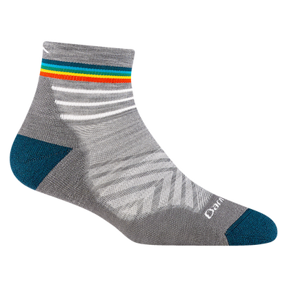 Darn Tough Women's Run Quarter Ultra-Lightweight Running Sock Gray - 1048-GRAY