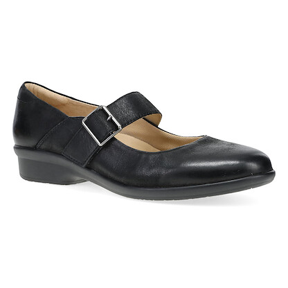 Dansko Women's Collette Mary Jane Wide Black Burnished Nubuck - 10502530200
