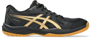 ASICS Men's Upcourt 6 Volleyball Shoe Black/Pure Gold - 1071A104-002