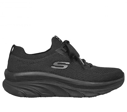 SKECHERS WORK Women's Relaxed Fit D'Lux Walker - Ozema Slip Resistant Work Shoe Black - 108017-BLK