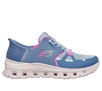 SKECHERS WORK Women's Slip-Ins Glide-Step Pro - Edrura Soft Toe EH Slip Resistant Work Shoe Slate/Pink - 108261-SLTP