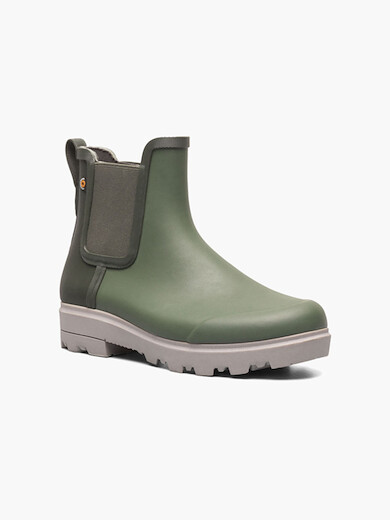 BOGS Womens Holly Chelsea Rain Boot Green Ash - 72781-337