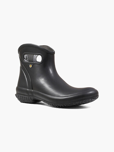 BOGS Women's Patch Ankle Waterproof Boot Solid Black - 72521-001