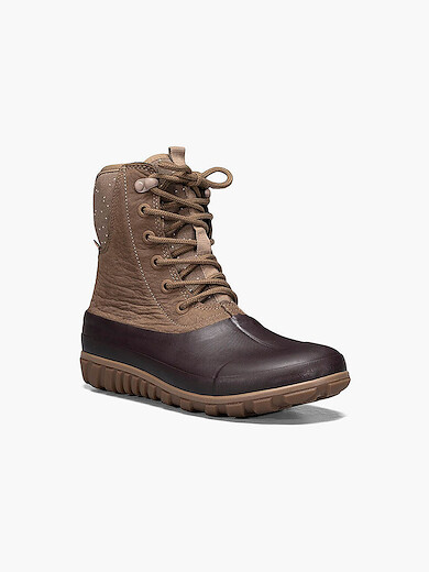 BOGS Women's Classic Casual Tall Leather Waterproof Lace Up Boots Tan - 72548-240