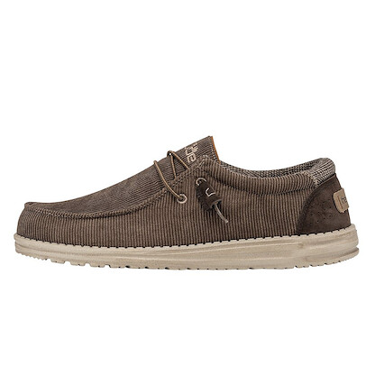 HEY DUDE Shoes Men's Wally Corduroy Walnut  - 110060580
