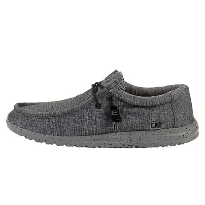 HEY DUDE Shoes Men's Wally Stretch Canvas Steel - 40022-1IS