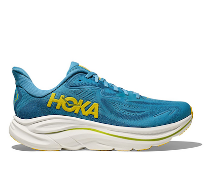 HOKA Men's Clifton 10 Wide Running Shoes Alpine Blue/Foggy Night - 1162032-ALF