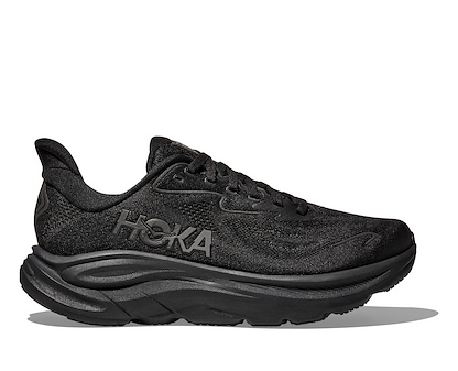 HOKA Men's Clifton 10 Wide Running Shoes Black/Black - 1162032-BBLC