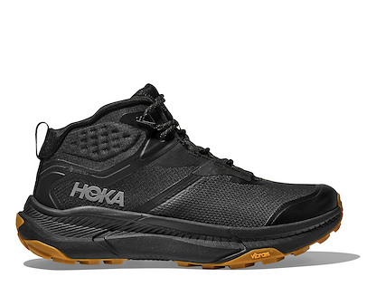 HOKA Men's Transport Hike GTX Vibram® Waterproof Chukka Hiking Boot Black/Black - 1172912-BBLC