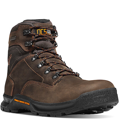 DANNER WORK Men's 6" Crafter Composite Toe Waterproof Work Boot Brown - 12435