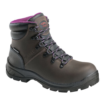 Avenger Women's 6" Builder Soft Toe EH Work Boots Brown - A8675