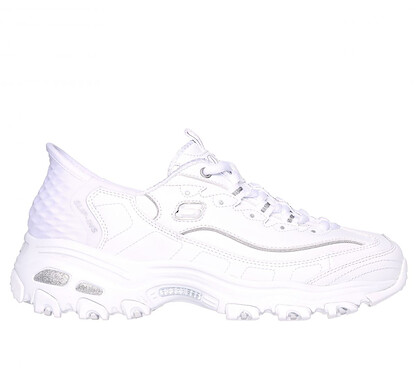 Skechers Women's D'Lites - New Scene Sneaker White/Silver - 150031-WSL