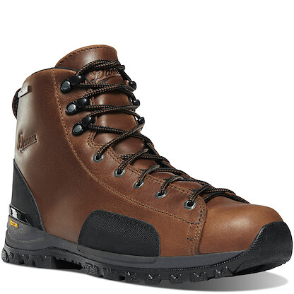 DANNER WORK Men's 6" Stronghold Soft Toe EH Waterproof Work Boot Dark Brown - 16722