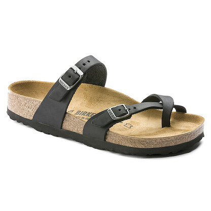 BIRKENSTOCK Women's Mayari Black Oiled Leather (regular width) - 0171481