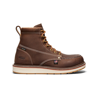 KEEN Utility Men's 6" Liberty Carbon Composite Toe Waterproof Work Boot  Chestnut/Gum - 1030604
