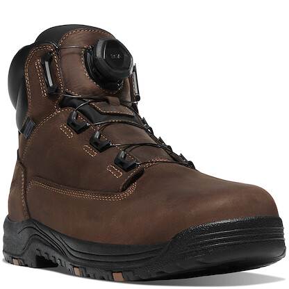DANNER WORK Men's 6'' Caliper BOA Aluminum Toe Waterproof Work Boot Brown - 19420