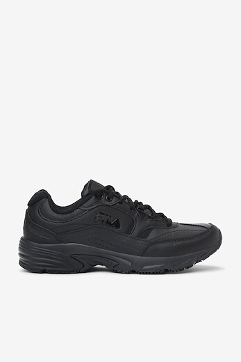 FILA WORK Men's Memory Workshift Soft Toe Slip Resistant Work Shoe Black/Black/Black - 1SG30002-001
