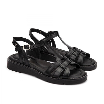 Pikolinos Women's Roquetas T-Strap Sandal Black - W9B-0789-000