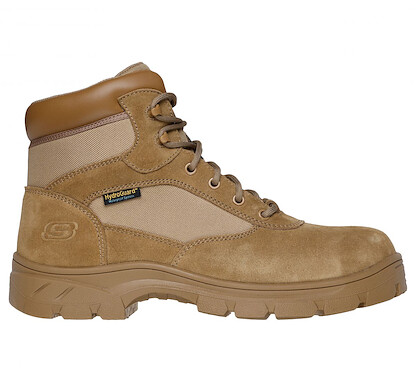 SKECHERS WORK Men's 6" Wascana - Baylan Composite Toe Waterproof Work Boot Camel- 200112-CML