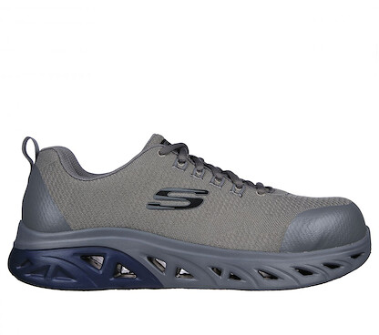 SKECHERS WORK Men's Glide Step SR - Taysin Alloy Toe Work Shoe Charcoal - 200150-CHAR