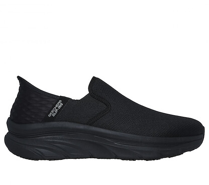 SKECHERS WORK Men's Slip-Ins D'Lux Walker SR - Joden Soft Toe EH Work Shoe Black - 200217-BLK