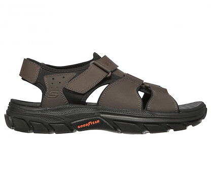 Skechers Men's Relaxed Fit Respected SD - Ridgen Sandal Chocolate - 204352-CHOC