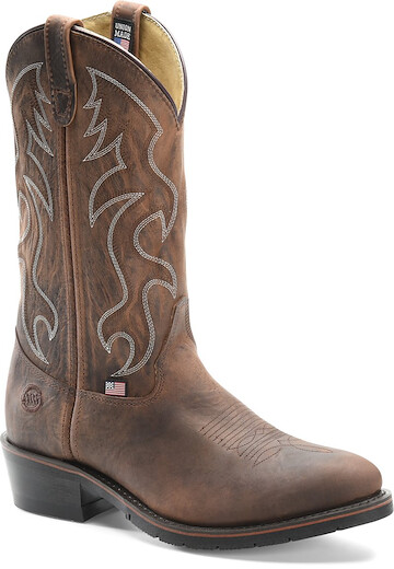 Double-H Boots Men's 12" Robert Steel Toe AG7™ Western Work Boot Sahara Rangedocker- 2282