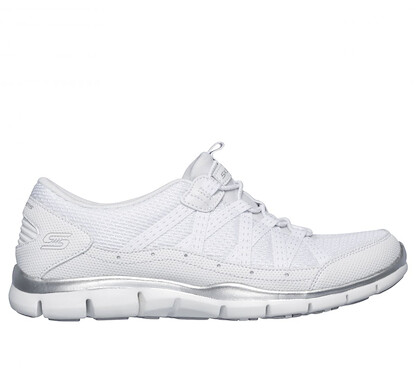 Skechers Women's Gratis - Strolling Sneaker White/Silver - 22823-WSL
