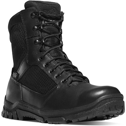 Danner Men's 8" Lookout Side-Zip Waterproof Tactical Boot Black - 23824